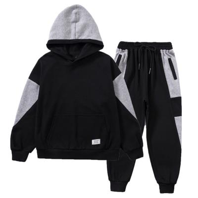 China Custom Wholesale Pairs New Spring Casual College Children's Hooded Boy's Clothing Sets for sale