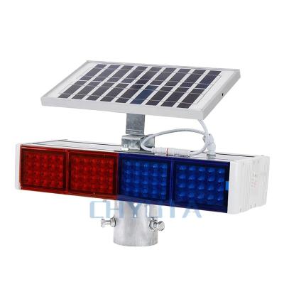 China Traffic Safety Pavement Road Safety Warning Flare Blue Red Blue Flashing Led Solar Waterproof Strobe Light for sale