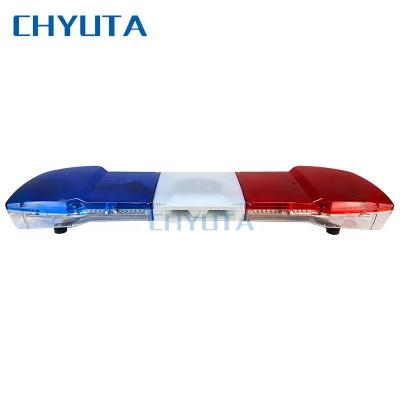 China Thin red and blue vehicle security lightbar/ambulance rescue/rotator police car firefighting warning lightbar strobe led warning light bars for sale