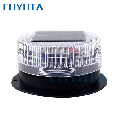 China Red and Blue Solar Powered Solar Roadway Safety Warning Strobe Emergency Warning Lights Solar Powered Flashing Lights with Magnet for sale