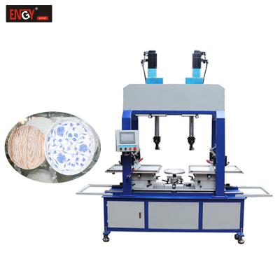 China Printing Shops High Quality 2 Color Ceramic Bowl Pad Printing Machine For Bowl Soup Dish Ceramic Tableware zu verkaufen