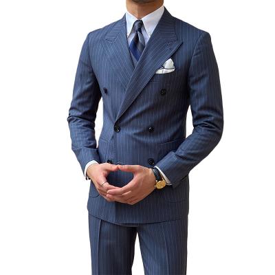 China New one-button normal life solid color slim suit men's fashion business gentleman double breasted two-piece suit for sale