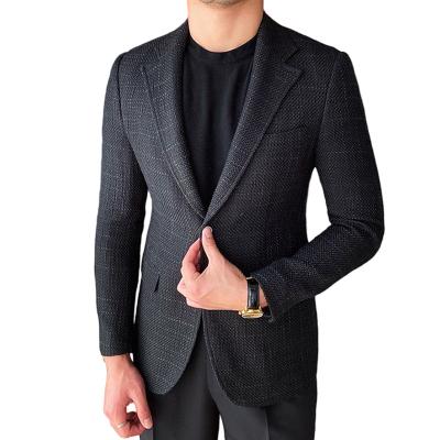 China Anti-wrinkle English home-made spring and Korean men's casual suit youth trend slim fit gentleman's suit coat simple for sale