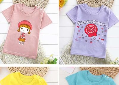 China Breathable Short Sleeve Crew Neck T Shirt 100% Cotton For Children for sale