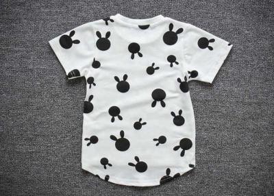 China Quick Dry Soft Cotton Kids T Shirts Silk Screen With White Black Color for sale