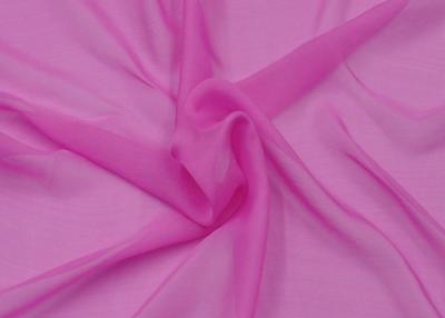 China Pink Pure Silk Fabric Anti Pilling , Dupioni Silk Dress Fabric Yarn Dyed for sale