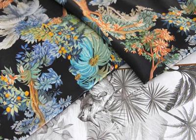 China Anti Static Stretch Printed Silk Fabric Crepe Pattern CE Certification for sale