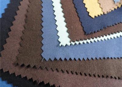 China Eco Synthetic Suede Leather Fabric Non Woven With Pattern Flocked for sale