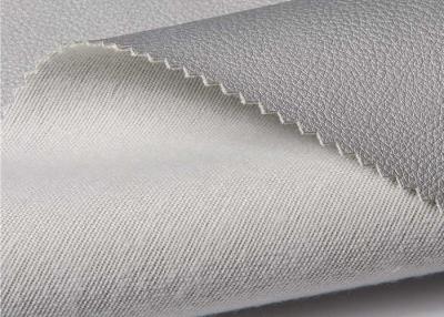 China Grey Faux Suede Material PVC , Soft Leather Upholstery Fabric Water Repellent for sale