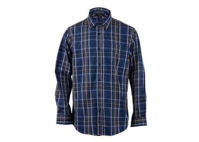 China Custom Logo Casual Mens Cotton Shirts Dyed Yarn Check Single Button Closure Type for sale