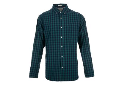 China Eco Friendly Mens Cotton T Shirts With Collar Cotton Plaid Pattern for sale