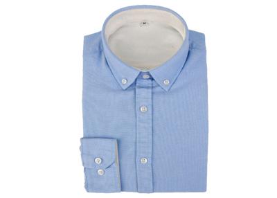 China Anti - Pilling Blue Mens Plain T Shirt For Suit Bespoke Solid Color for sale