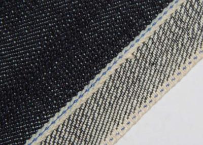 China 19oz 100% Cotton Stretch Denim Fabric Blue Selvedge Continues Dyeing Technics for sale