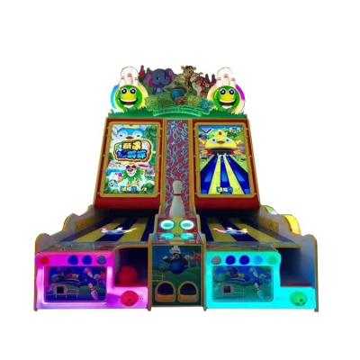 China Line 2 Deluxe Arcade Mini Practice Coin Operated Machine Game Bowling MDF+Tempered Glass Redemption Ticket for sale