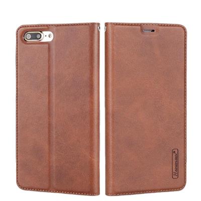 China Book Folio Leather Shockproof Flip Wallet Smartphone Case for iPhone 7 8 plus for sale