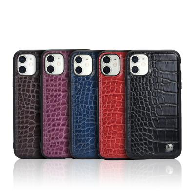 China Luxury Anti-fall Crocodile Leather Cell Phone Case For Iphone X Xr 11 12 pro Max Phone Case for sale