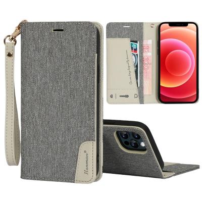 China Anti-fall New Arrive 2021 Denim Phone Case Wallet Cover With Card Holder For iPhone 13 for sale