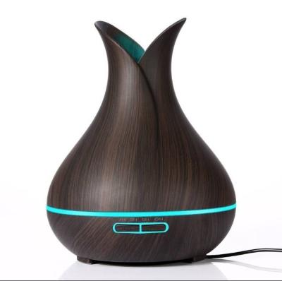 China Hotel 400ml Wood Grain Mist Air Fresh Humidifier Ultrasonic Aro Ma Essential Oil Diffuser for sale