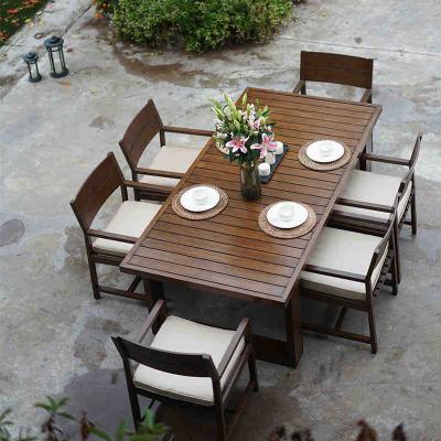 China Banquet Event Dinner Restaurant Bar Solid Wood Solid Wood Pool Dining Furniture Outdoor Wedding Table for sale