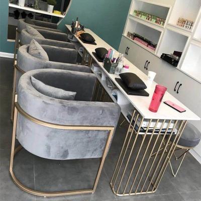 China Popular Fashional Nail Kiosk Factory Price Style Fashion Living Room Furniture Metal Nail Table Living Room Table for sale