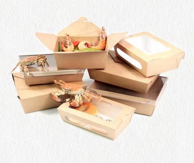 China Disposable Custom Food Box Paper Food Packaging Lunch Size Disposable Food Container for sale