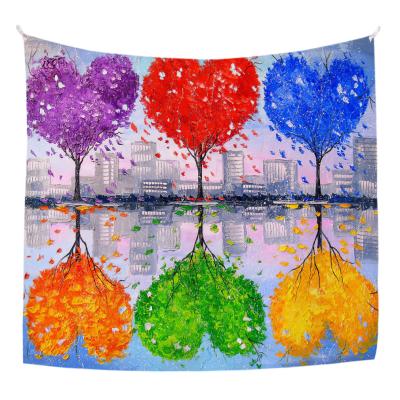 China Contemporary Hot Sale Wall Hanging Digital Oil Painting Printing Decoration Bedside Background Tapestry For Bedroom Home Living Room for sale