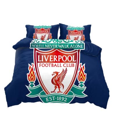 China Wholesale Nondisposable 3Pcs Polyester Football 3D Printed Design Duvet Cover Bedding Set for sale