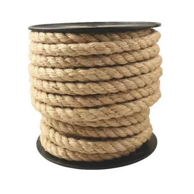 China Stranded Rope Dock Mooring Conflict Competition Rope Wholesale Twine Three Thick Durable Sisal Hemp Rope for sale