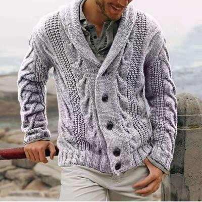 China High Quality V-Neck Cardigan Long Sleeve Knit Casual Cardigan Men Sweater Clothing For Male for sale