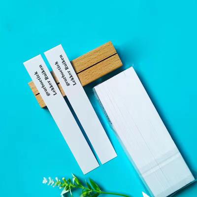 China Custom Perfume Absorbent Essential Oil Test Paper Blotter White Stripe Selling Perfume Test Paper Printing for sale