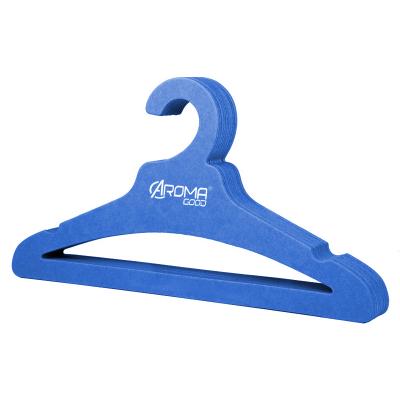 China Custom Sustainable Logo Clothing Paper Hanger Coat Hanger Biodegradable Paper Cardboard Hanger for sale