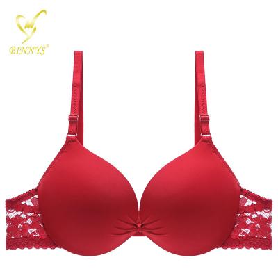 China Binnys QUICK DRY Bra Bra And Slip Comfortable Woman Sin Costura Lace Up Plus Size One Piece Sostenes Lift Up Padded Womens Underwear for sale