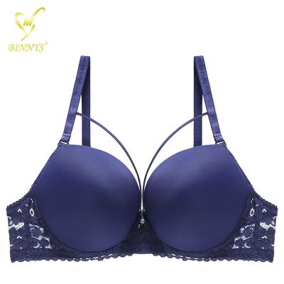 China QUICK DRY Binnys 2022 New Design Beauty Back Ladies Shape Sexy Lace Print Push Up Brasier Wireless Soft Women Seamless Breathable Bra for sale