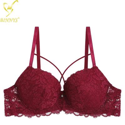 China QUICK DRY Underwire Lace Bra Ladies 36C Cup Underwear Bralette Femme Sujetador Lingerie Womens Hot Girls Bra Brasier Binnys Big for sale