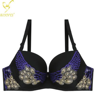 China Binnys 2022 Newest Design Breathable Rhinestone Waist Embroidery Bralette Big Cup QUICK DRY High Quality D 42 Bras Plus Size Bra For Women for sale