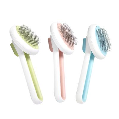 China 2020 Viable Newcomers Pet Grooming Brush Self Cleaning Dog Bristle Pet Comb Brush for sale