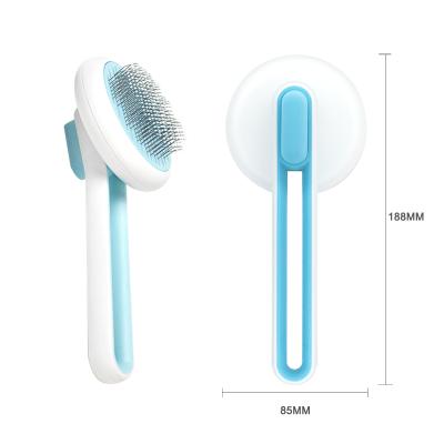 China 2020 Viable Newcomers Pet Grooming Brush Self Cleaning Dog Cat Brush Pet Hair Remover for sale