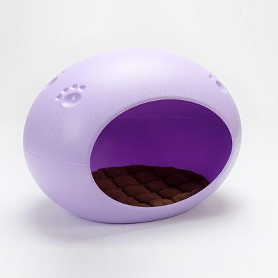 China Breathable Pet Bed Egg Shape Kennel Cat Nest Oval Pet Supplies Mat for sale