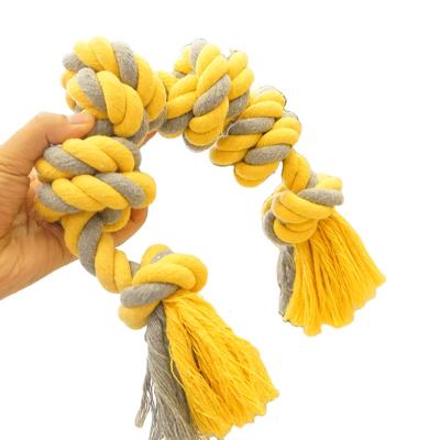 China Six Section Customizable Wholesale Interactive Pets Stocked Toy Cotton Braided Chew Ropes for sale