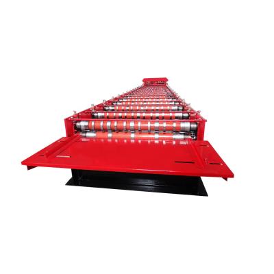 中国 Trapezoidal Sheet Metal Roof Roll Forming Machine Color Steel With Pressure Vessel, Motor, Bearing 販売のため