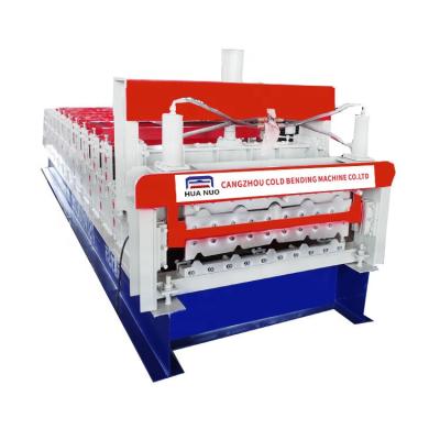 China Newest Good Quality double layer roof sheet Glazed Tile Roll Forming Machine Te koop