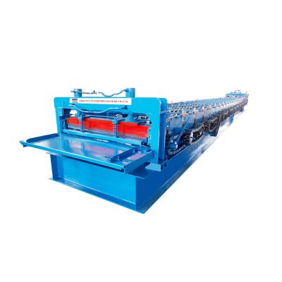 China Building Materials Floor Deck Roll Forming Machine 380 V Colored Steel Floor Tile Maker for sale