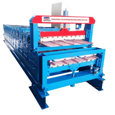 China Double Layer Metal Corrugated Steel Sheet Wall Panel Roofing Tile Making Machine Te koop