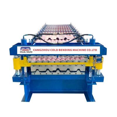 Cina High Quality Aluminium Wave Roof Panel Roll Forming Making Machine in vendita