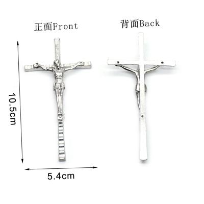 China 2021 Alloy Jewelry Rosary Necklace Accessories 10.5*5.4cm Christ Jesus Cross Pendant DIY for sale