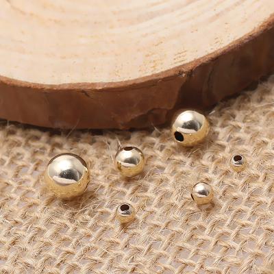 China 14K 2021 14K Gold Filled Spacer Beads2-10mm Rouns Bead Various Size DIY Jewelry Findings Lead Nickel Allergy Free for sale