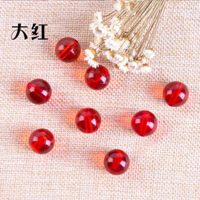 China 2021Glossy Acrylic Round DIY Beads Acrylic Transparent Handmade Door Curtain Loose Beads Blue and White Porcelain Beads for sale