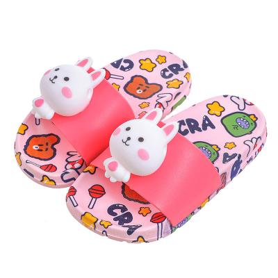 China Indoor Summer Soft Bottom Tuzi Xiong Non-slip Bath Cute Boys Household Girls Cartoon Children's Sandals Massage Children's Slippers for sale