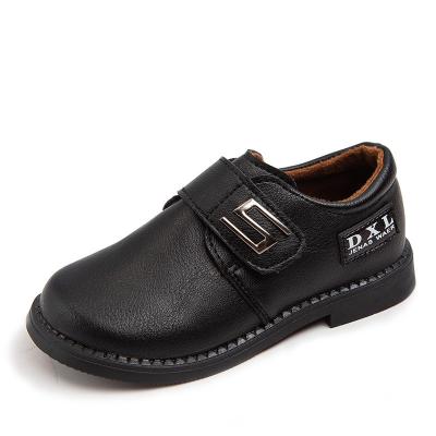 China New spring and autumn lightweight black breathable casual British leather shoes hollowed out student soft sole lazy boy's shoes for sale