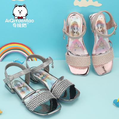 China Other Sandals Summer Fashion Trend Girls Sandals Flats Ankle Strap Soft-soled Limited Outdoor Button Rubber Double Pink.silver for sale